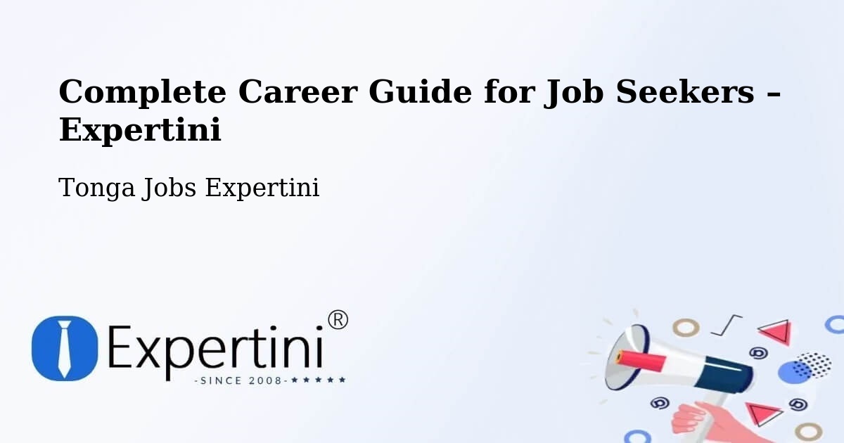 Career Guide for Job Seekers – Tonga - Tonga Jobs Expertini