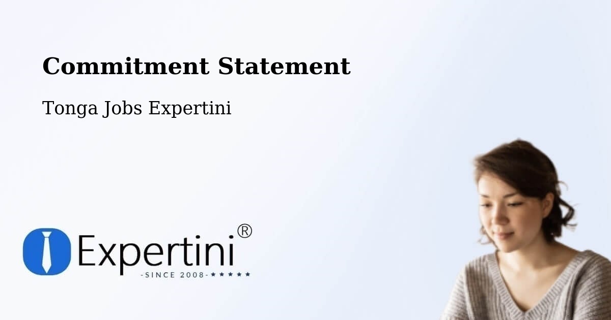 Commitment Statement - Tonga Jobs Expertini