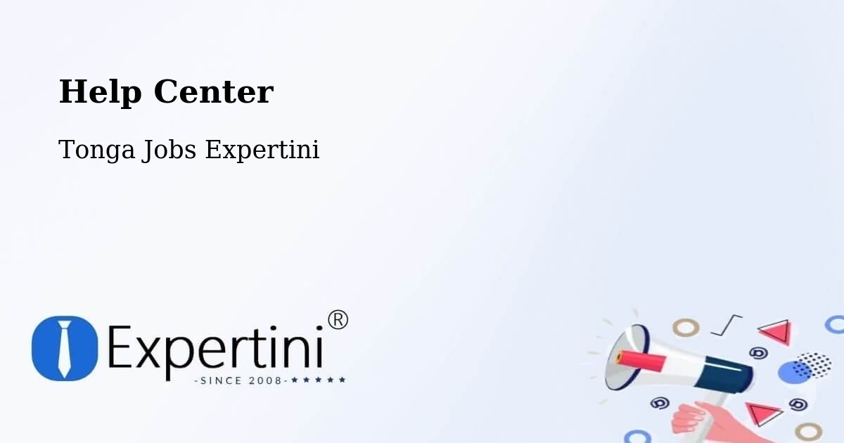 Help Center - Tonga Jobs Expertini